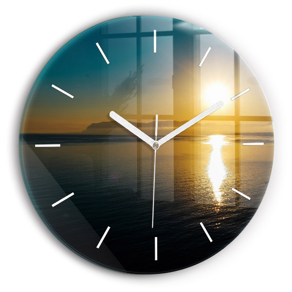 Reloj de pared redondo Paisaje al amanecer