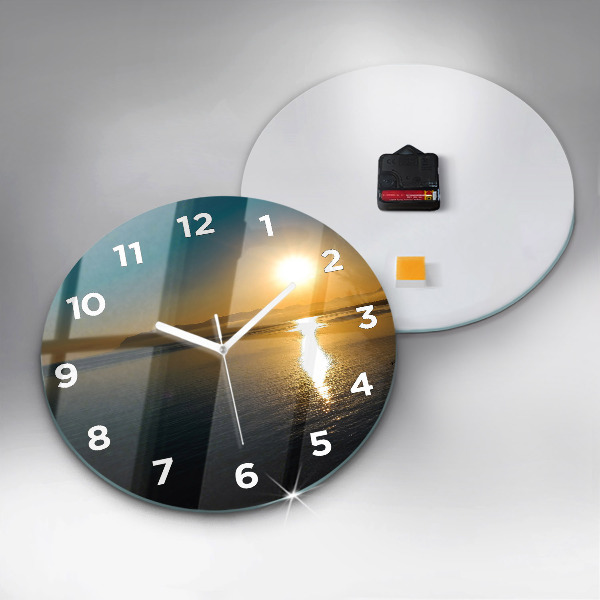 Reloj de pared redondo Paisaje al amanecer