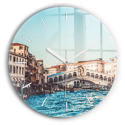 Reloj de cristal redondo Puente de Rialto en Venecia