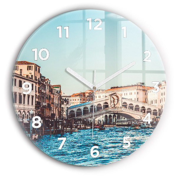 Reloj de cristal redondo Puente de Rialto en Venecia