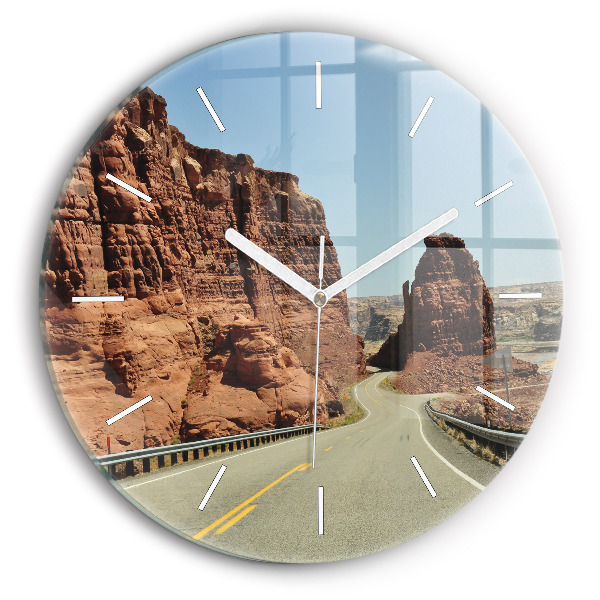 Reloj de pared redondo Ruta 66 en EEUU
