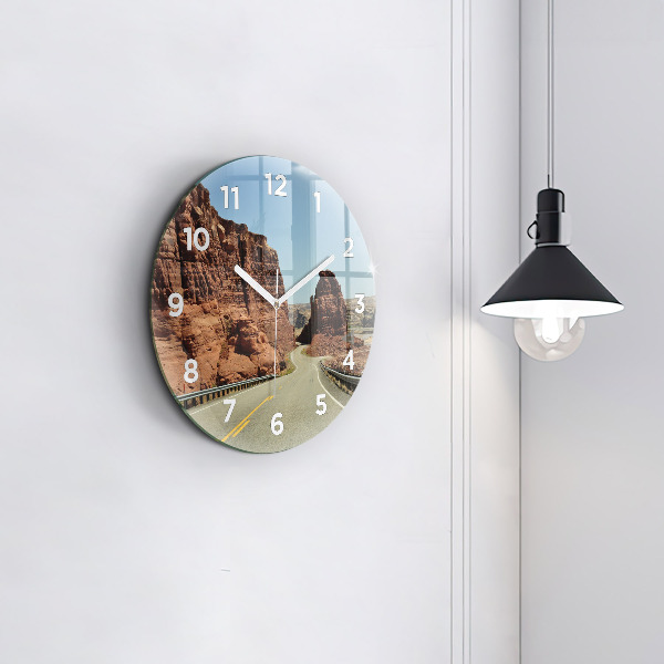Reloj de pared redondo Ruta 66 en EEUU