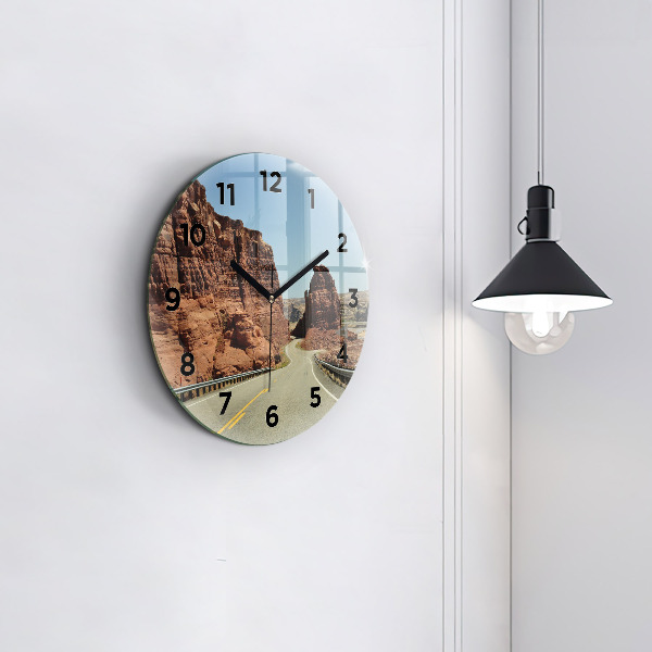 Reloj de pared redondo Ruta 66 en EEUU