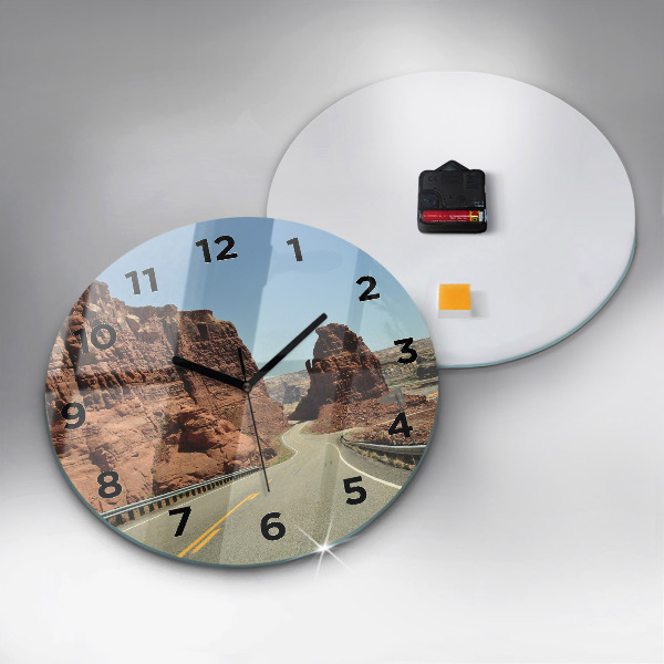 Reloj de pared redondo Ruta 66 en EEUU