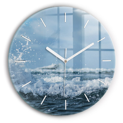 Reloj de cristal redondo Fotografía de olas