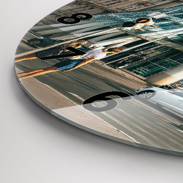 Reloj de cristal redondo Casa danzante Praga