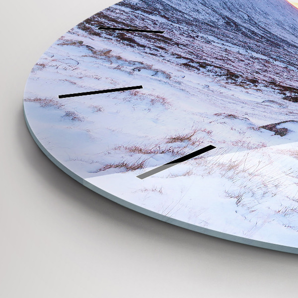 Reloj redondo pared Cabaña en las montañas