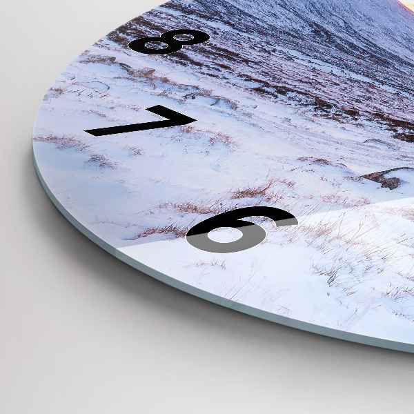 Reloj redondo pared Cabaña en las montañas