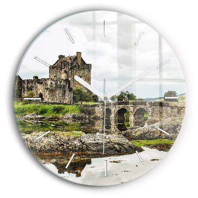 Reloj de pared redondo Castillo de Eilean Donan Escocia