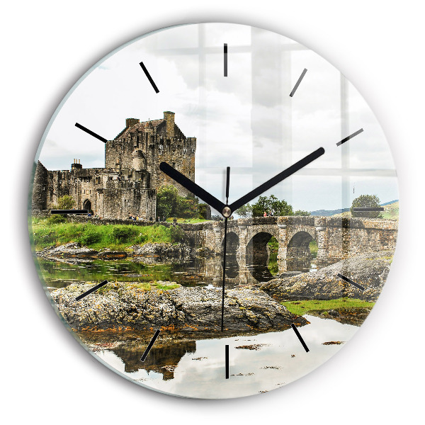 Reloj de pared redondo Castillo de Eilean Donan Escocia