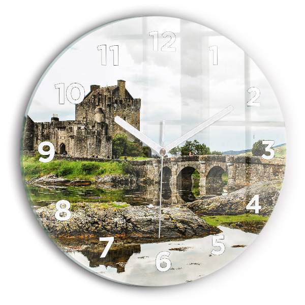 Reloj de pared redondo Castillo de Eilean Donan Escocia
