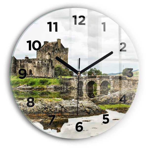Reloj de pared redondo Castillo de Eilean Donan Escocia