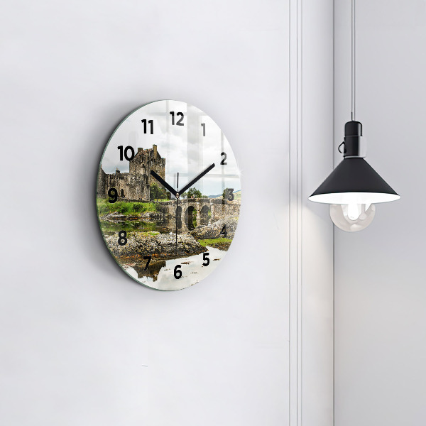 Reloj de pared redondo Castillo de Eilean Donan Escocia