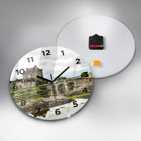 Reloj de pared redondo Castillo de Eilean Donan Escocia