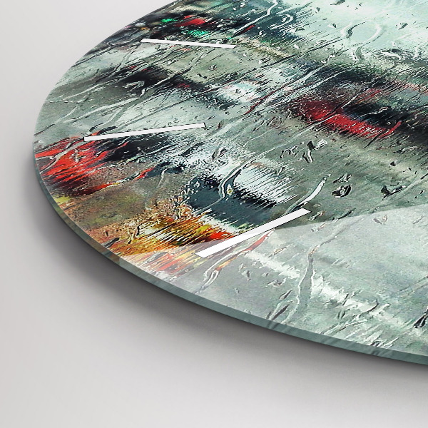 Reloj de pared redondo Londres lluvioso