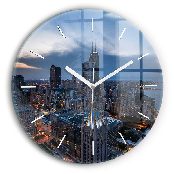 Reloj redondo pared Foto de Chicago
