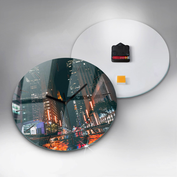 Reloj de pared redondo Hotel Hilton en Houston