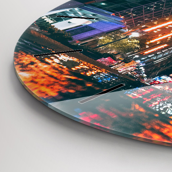 Reloj de pared redondo Hotel Hilton en Houston