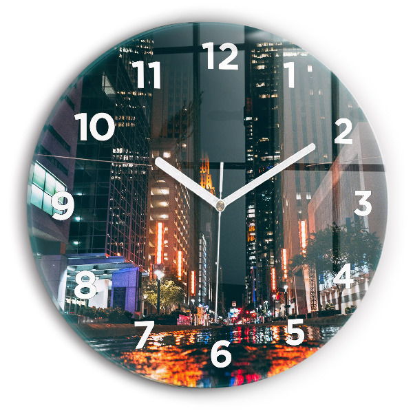 Reloj de pared redondo Hotel Hilton en Houston