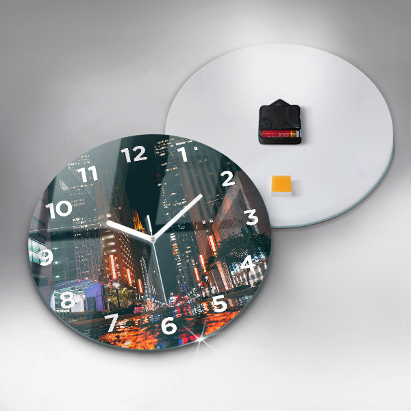 Reloj de pared redondo Hotel Hilton en Houston