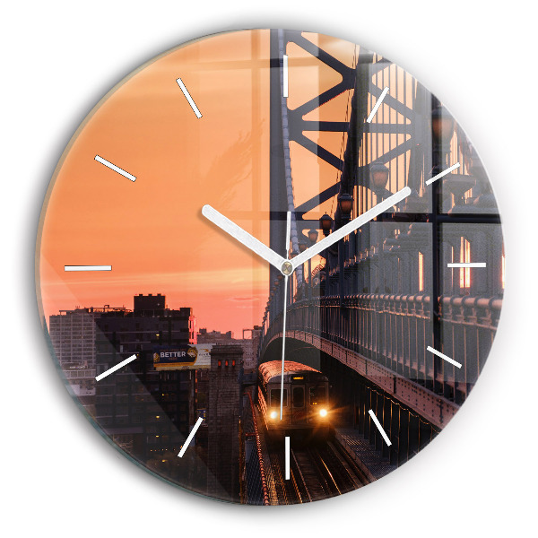 Reloj de pared redondo Puente Benjamin Franklin
