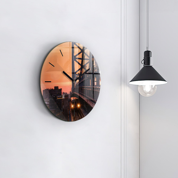 Reloj de pared redondo Puente Benjamin Franklin