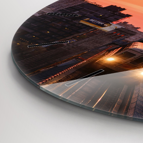 Reloj de pared redondo Puente Benjamin Franklin