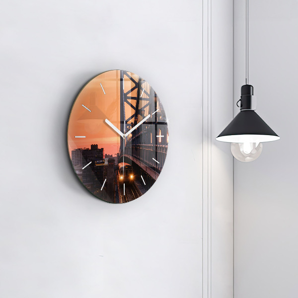 Reloj de pared redondo Puente Benjamin Franklin