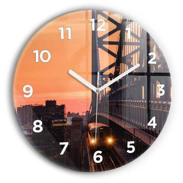 Reloj de pared redondo Puente Benjamin Franklin