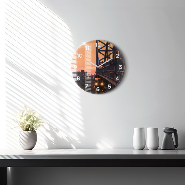 Reloj de pared redondo Puente Benjamin Franklin