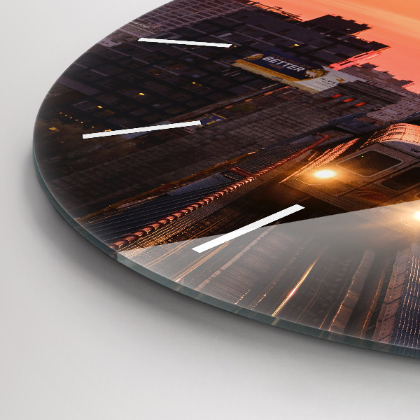 Reloj de pared redondo Puente Benjamin Franklin