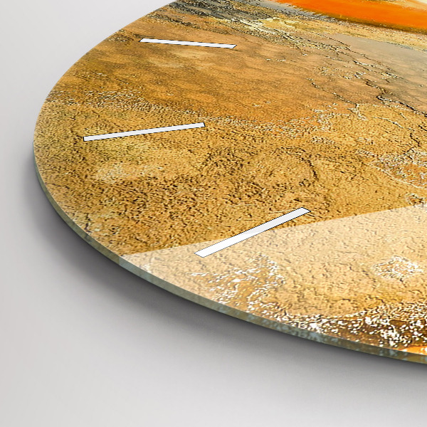 Reloj redondo pared Lago con montañas