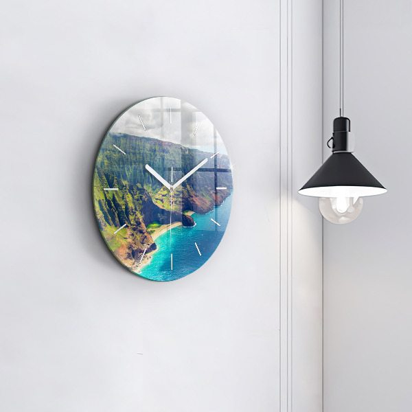 Reloj de pared redondo Mar hawaiano