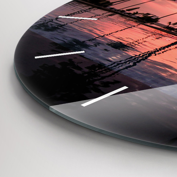 Reloj de cristal redondo Palmeras en Hawai