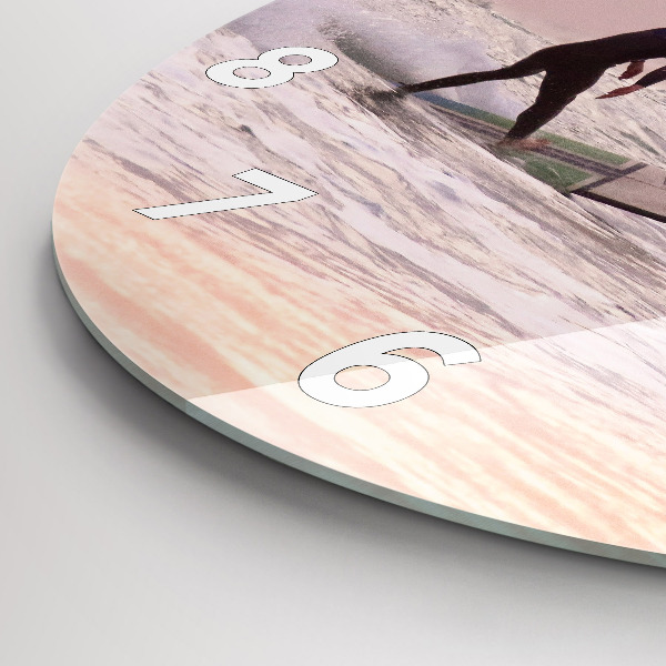 Reloj de cristal redondo Surfista en Hawai