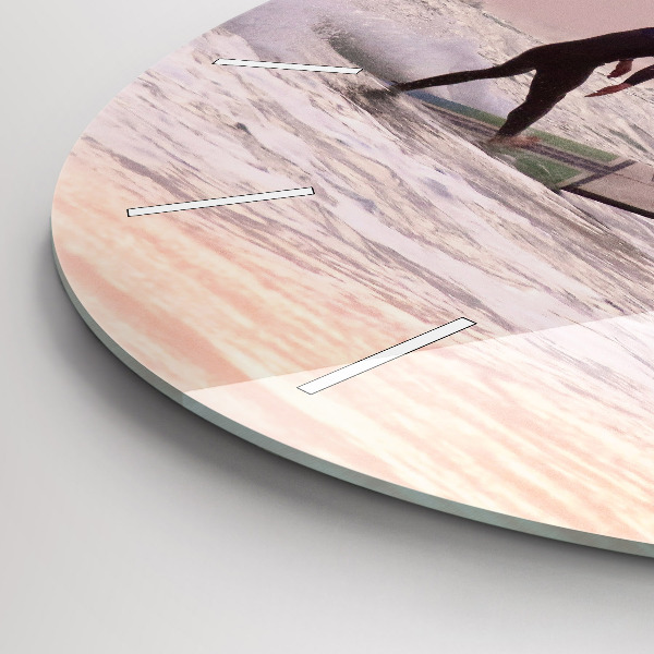 Reloj de cristal redondo Surfista en Hawai