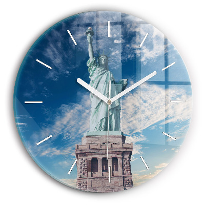 Reloj de pared redondo Estatua de la Libertad Nueva York
