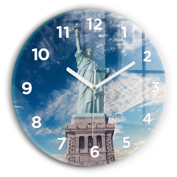 Reloj de pared redondo Estatua de la Libertad Nueva York
