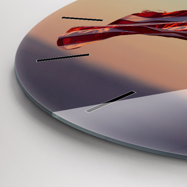 Reloj de pared redondo La bandera estadounidense ondeando