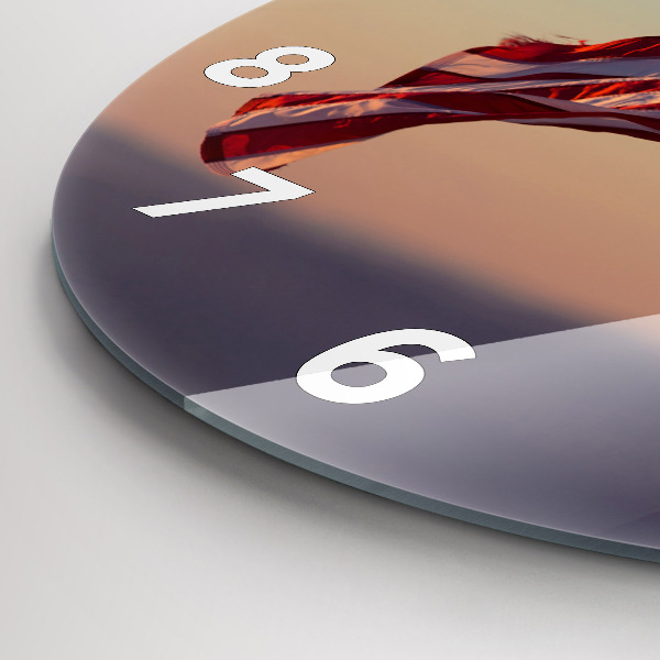 Reloj de pared redondo La bandera estadounidense ondeando