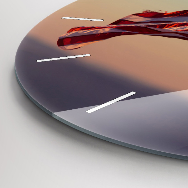 Reloj de pared redondo La bandera estadounidense ondeando