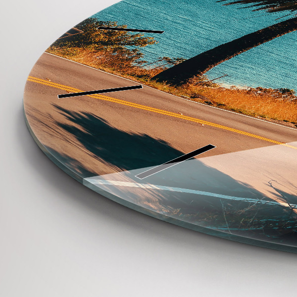 Reloj redondo pared Palmeras en Malibú