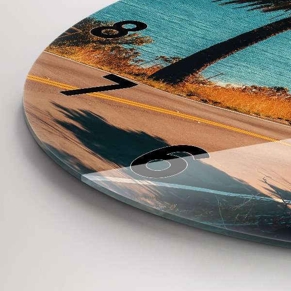 Reloj redondo pared Palmeras en Malibú