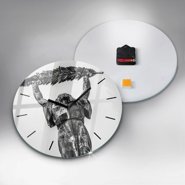 Reloj de cristal redondo La Estatua de la Libertad en Budapest