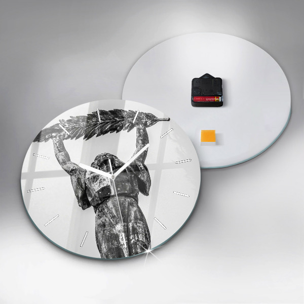 Reloj de cristal redondo La Estatua de la Libertad en Budapest