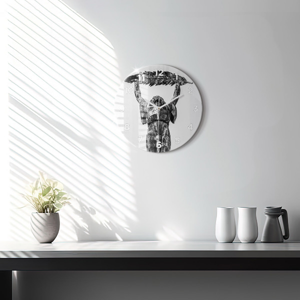 Reloj de cristal redondo La Estatua de la Libertad en Budapest