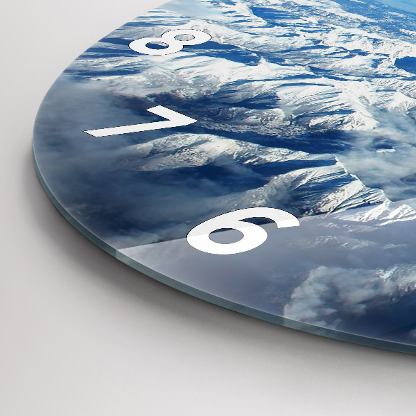 Reloj de cristal redondo Barco de pesca en el puerto