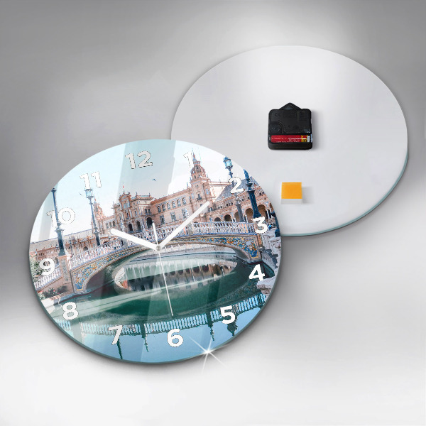 Reloj de pared redondo Plaza de España en Sevilla