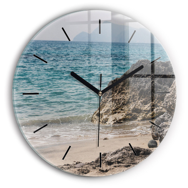 Reloj de pared redondo Vista del mar Mediterráneo