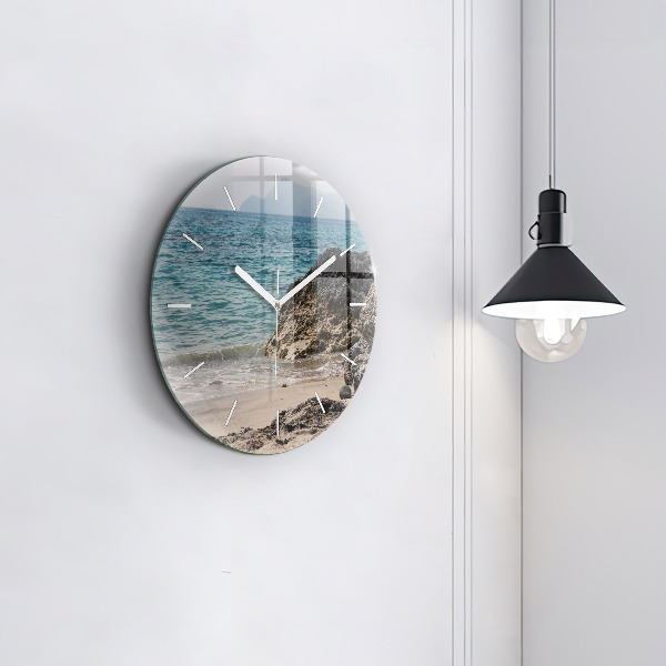 Reloj de pared redondo Vista del mar Mediterráneo